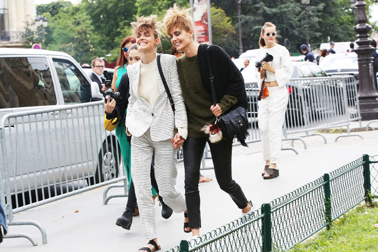 Nadja Bender street style after Chanel haute couture fw14 Nadja Bender street style after Chanel haute couture fw14