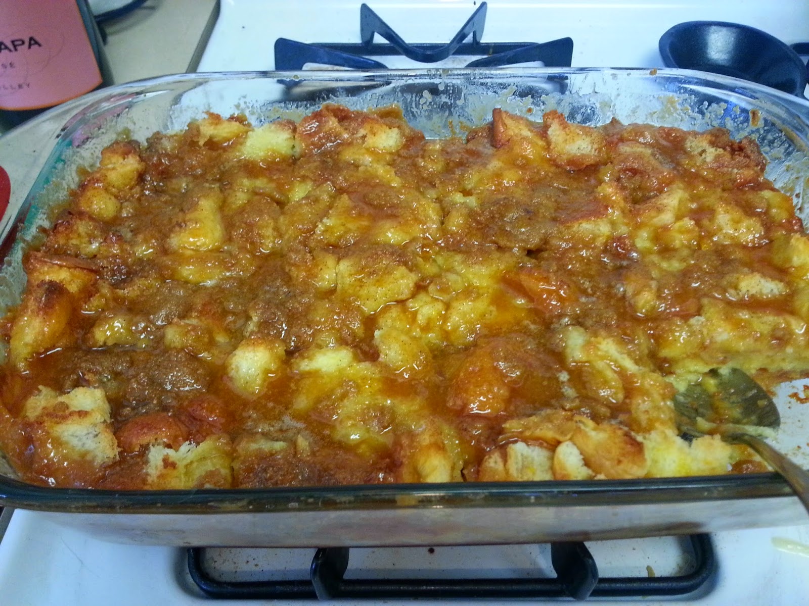 So There. Happy New Year! Hawaiian Roll Caramel Bread Pudding