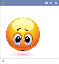 Shyly blushing FB emoticon