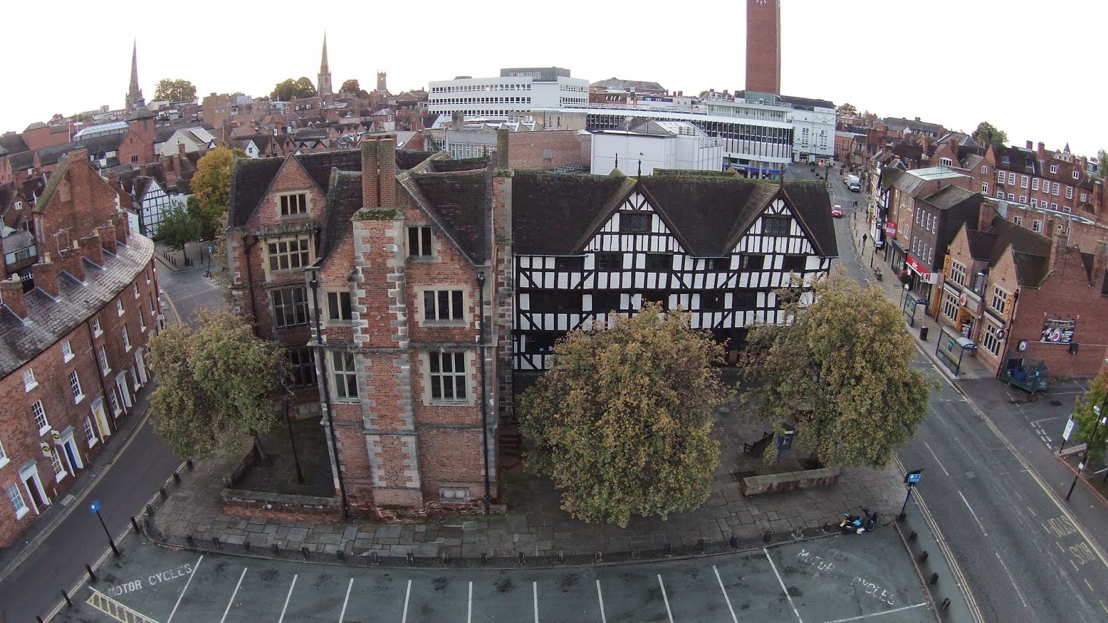 Shropshire Aerial Photography Rowleys Mansion Shrewsbury