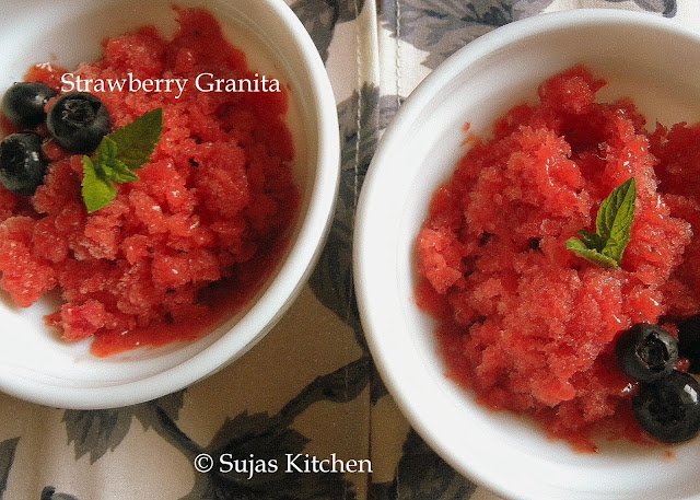 Fresh Strawberry Granita/Popsicle