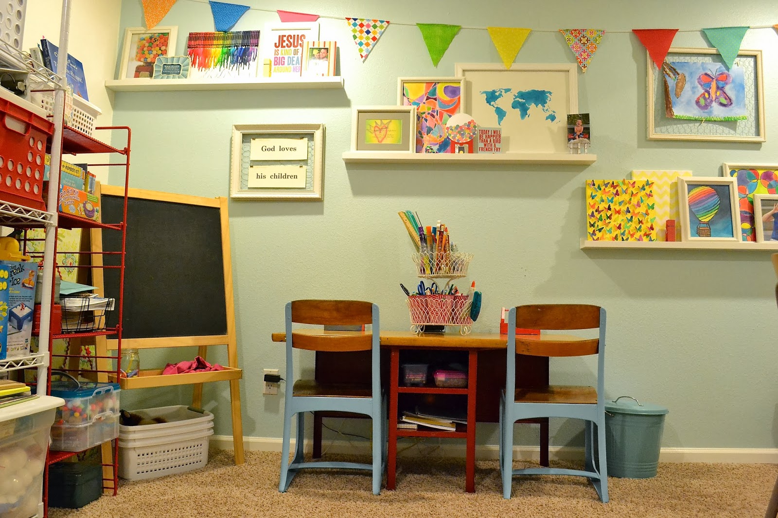 Real Life, One Day at a Time our homeschool room