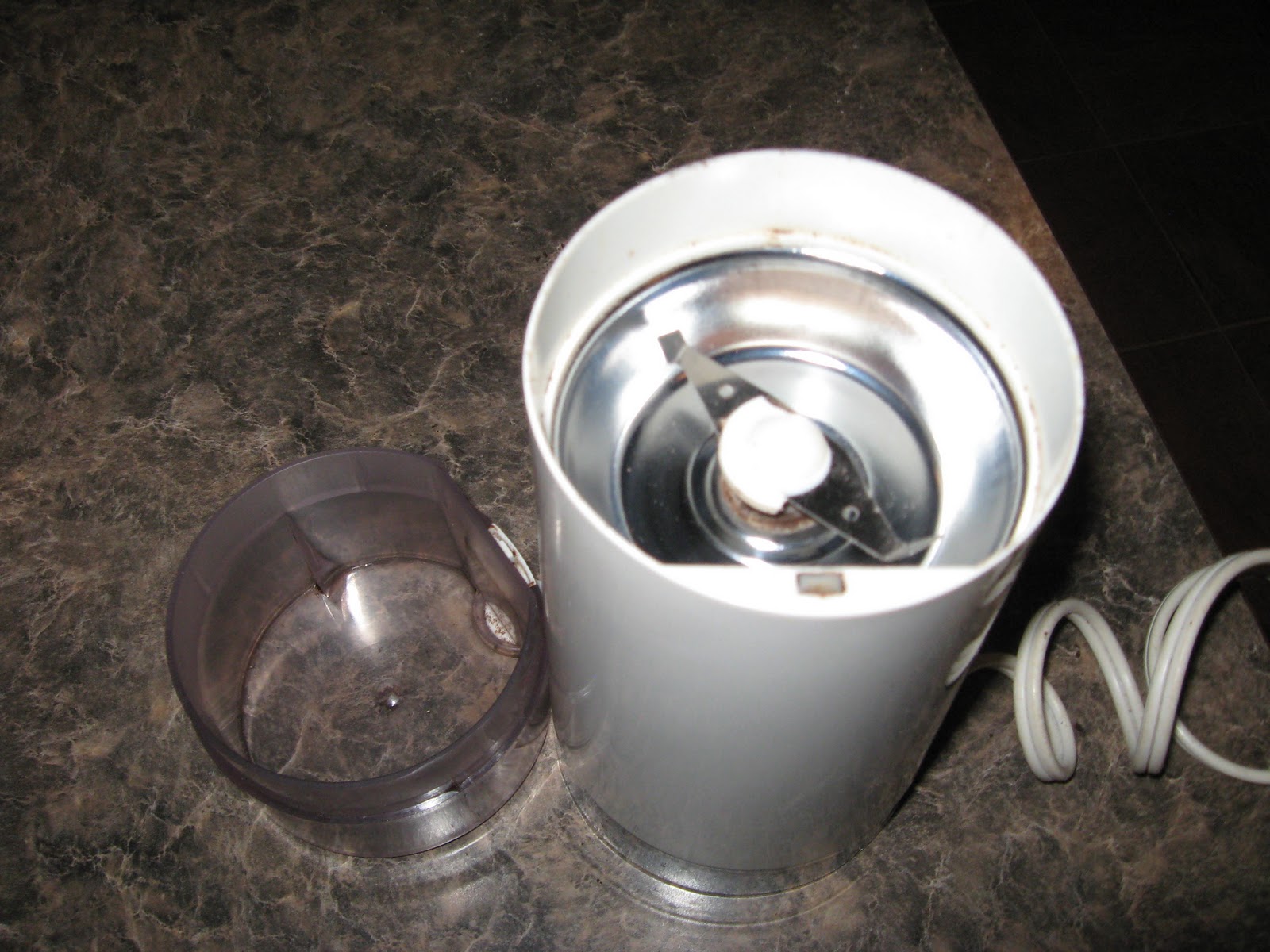 Sisters with Stuff Grind uncooked white rice in your coffee grinder to