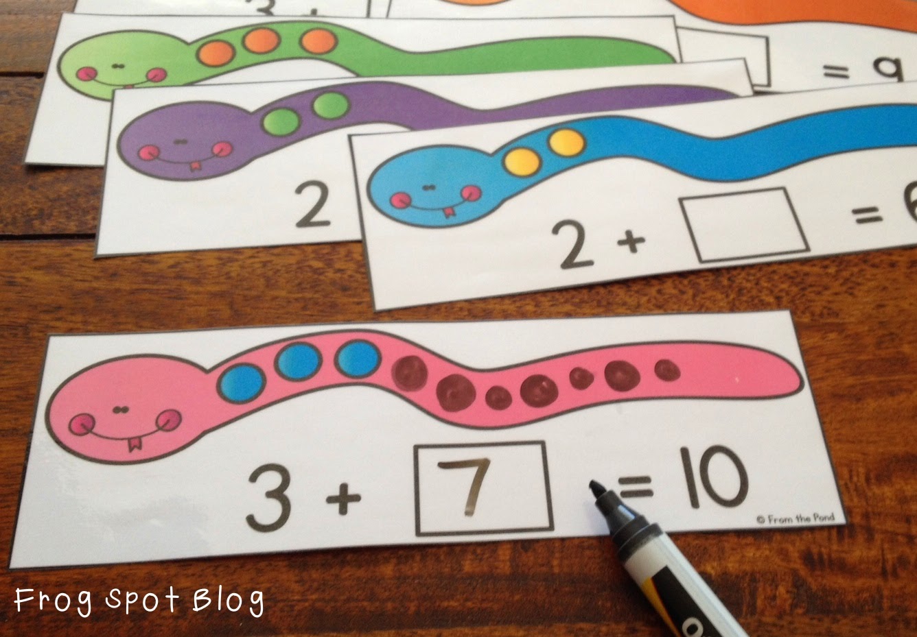 Snake Addition and Friends of Ten Freebie From the Pond