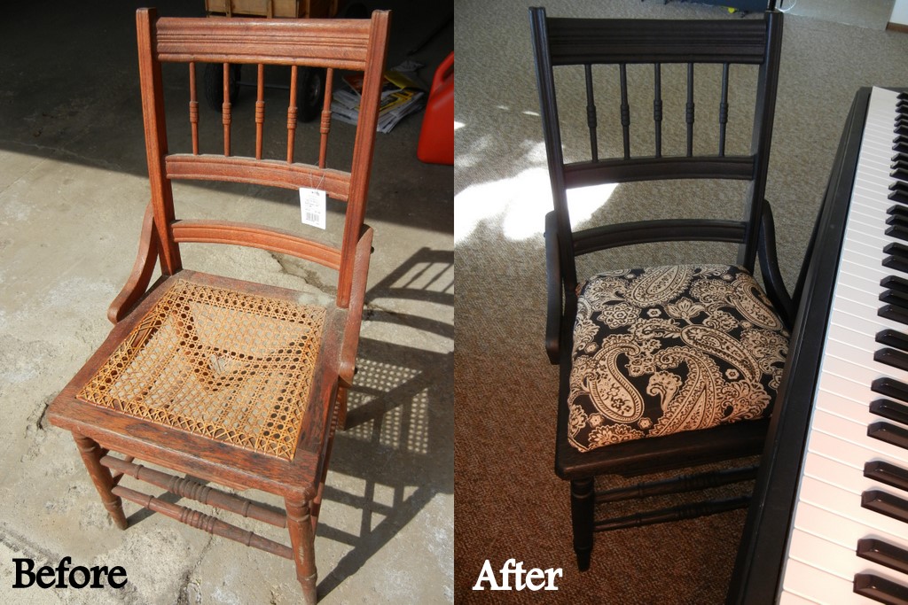 Frugal Homemaking 3 Wooden Chair Makeover