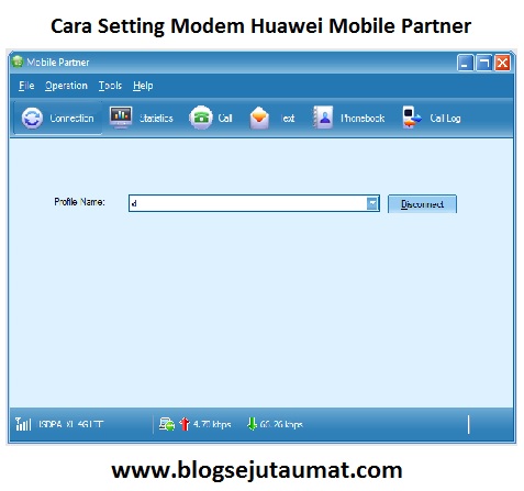 Panduan Setting Profile Modem Mobile Partner