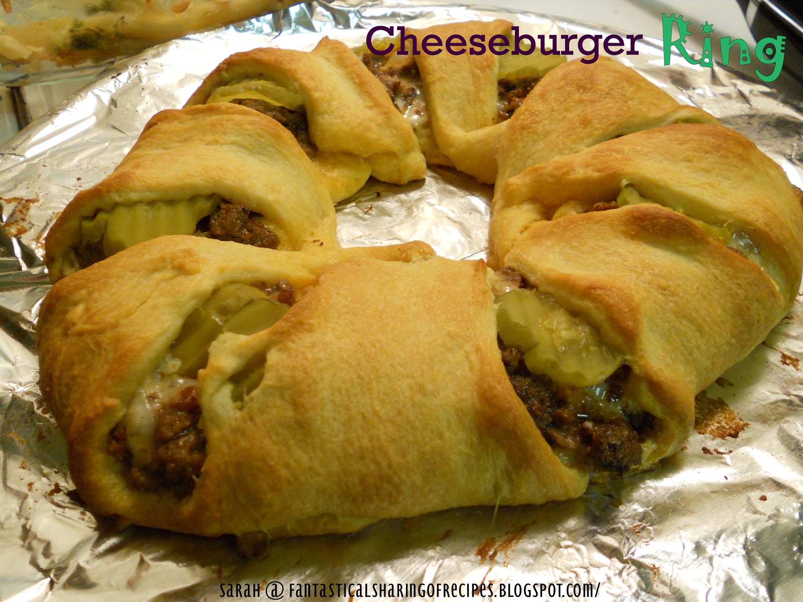 Fantastical Sharing of Recipes Cheeseburger Ring