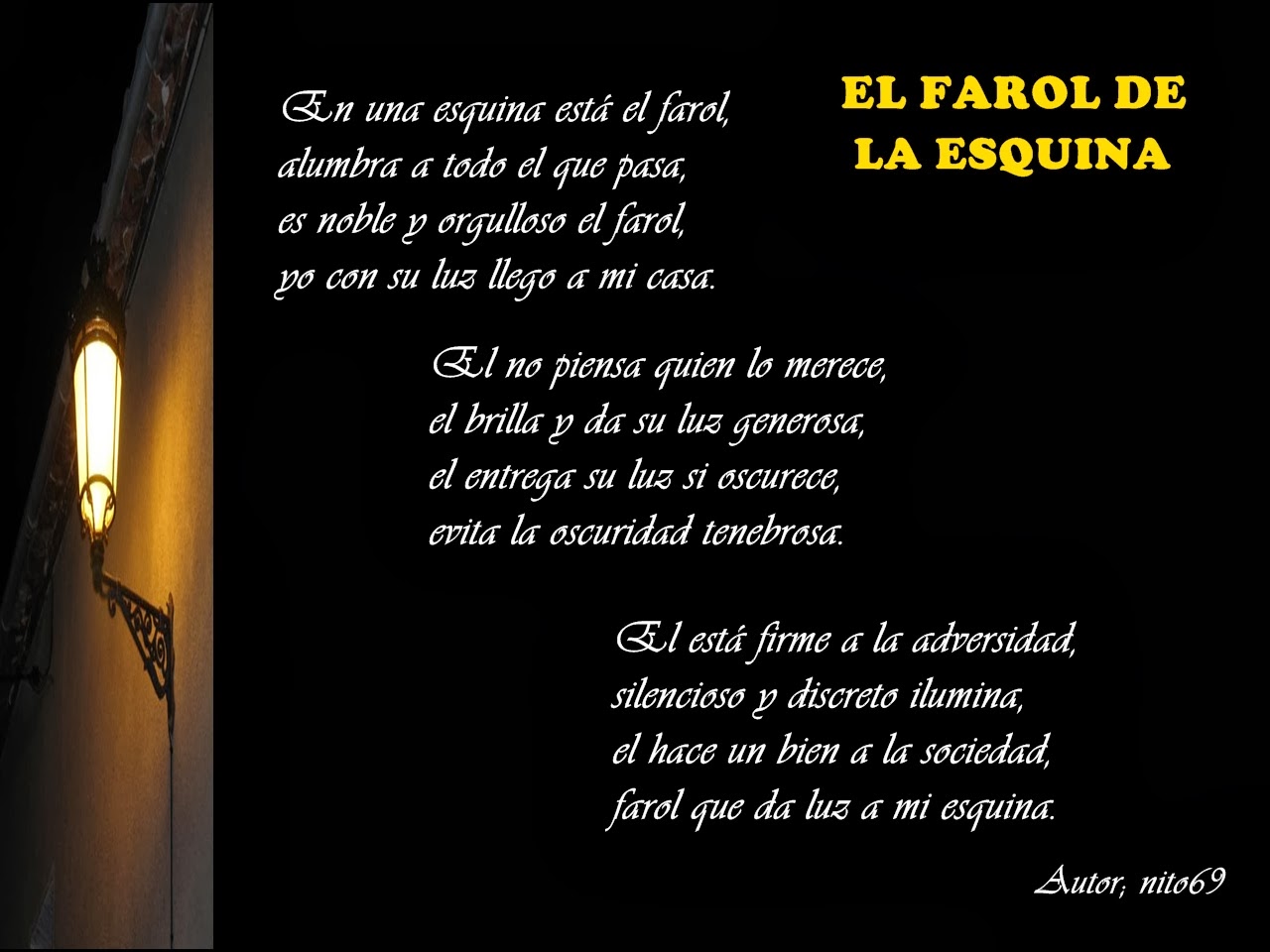 EL FAROL DE LA ESQUINA