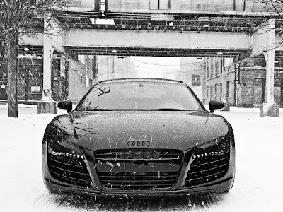 Audi R8 in Snow Wallpaper HD