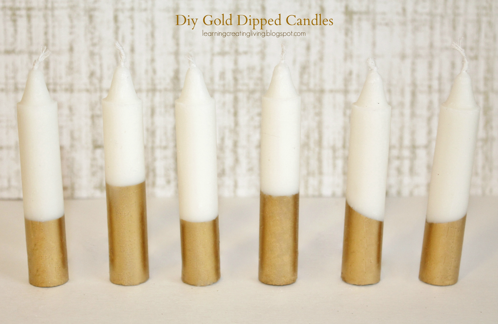 Put A Bird On It DIY Gold Dipped Candles Guest Post by Katelyn
