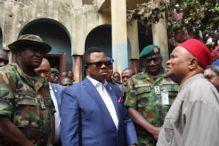 Governor Obiano visits Onitsha Central Mosque razed during pro-Biafra protest