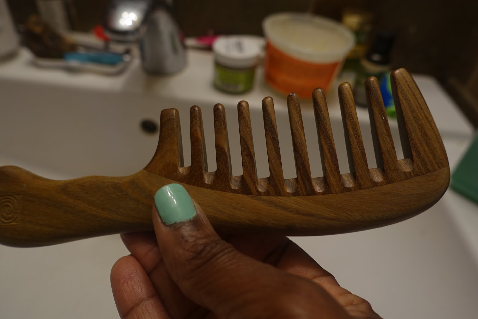 Natural Hair Rescue Wooden Extra Wide Tooth Comb My New