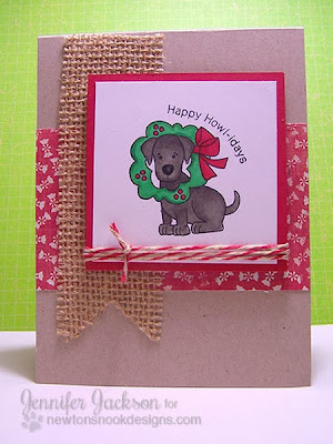 Dog Christmas card for Newton's Nook Designs Inky Paws Challenge #5