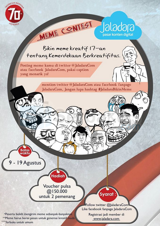 Kontes Meme Kemerdekaan Berkreatifitas Berhadiah Pulsa 300K Kontes Meme Kemerdekaan Berkreatifitas Berhadiah Pulsa 300K