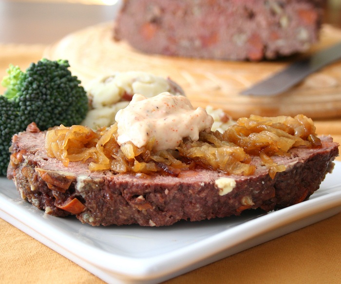 Andouille Beef Meatloaf with Cajun Mayo (Low Carb and GlutenFree