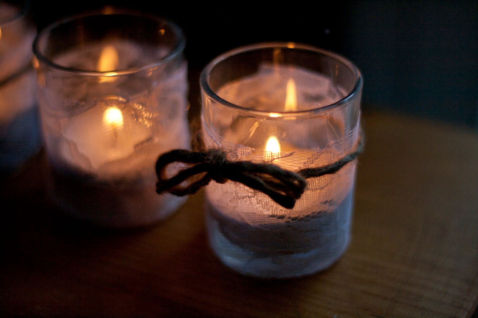 Good Things Come to those that Wait DIY Lace, Twine and Satin Ribbon