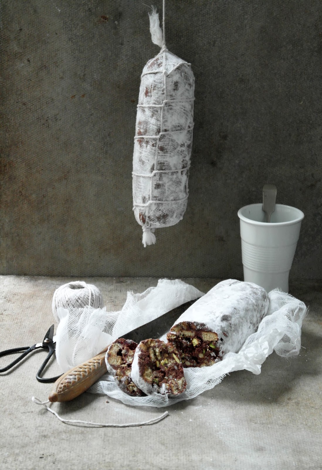 chocolate salami italian chocolate fruit and nut slice