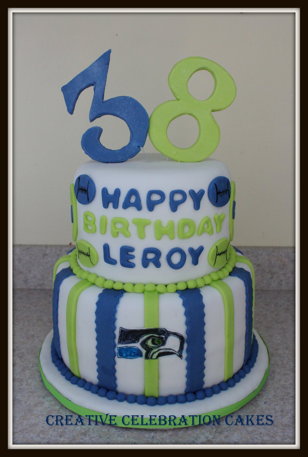 Leroy's Seattle Seahawk Cake