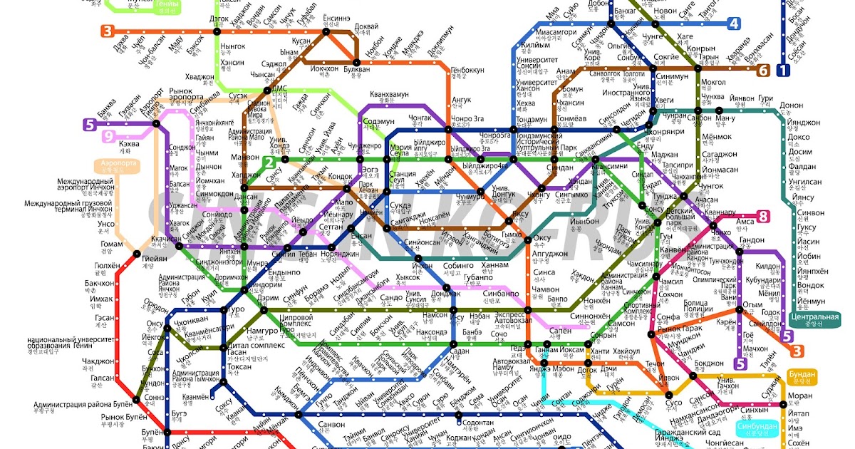 Схема метро сеула на русском языке фото 507