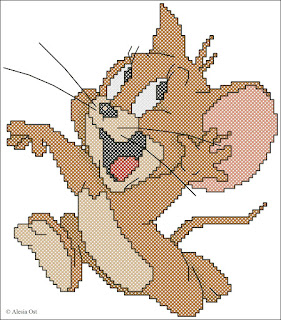 Jerry Mouse. Jerry, cartoon, Tom and Jerry, mouse, animal, cross-stitch, back stitch, cross-stitch scheme, free pattern, x-stitchmagic.blogspot.it, вышивка крестиком, бесплатная схема, punto croce, schemi punto croce gratis, DMC, blocks, symbols