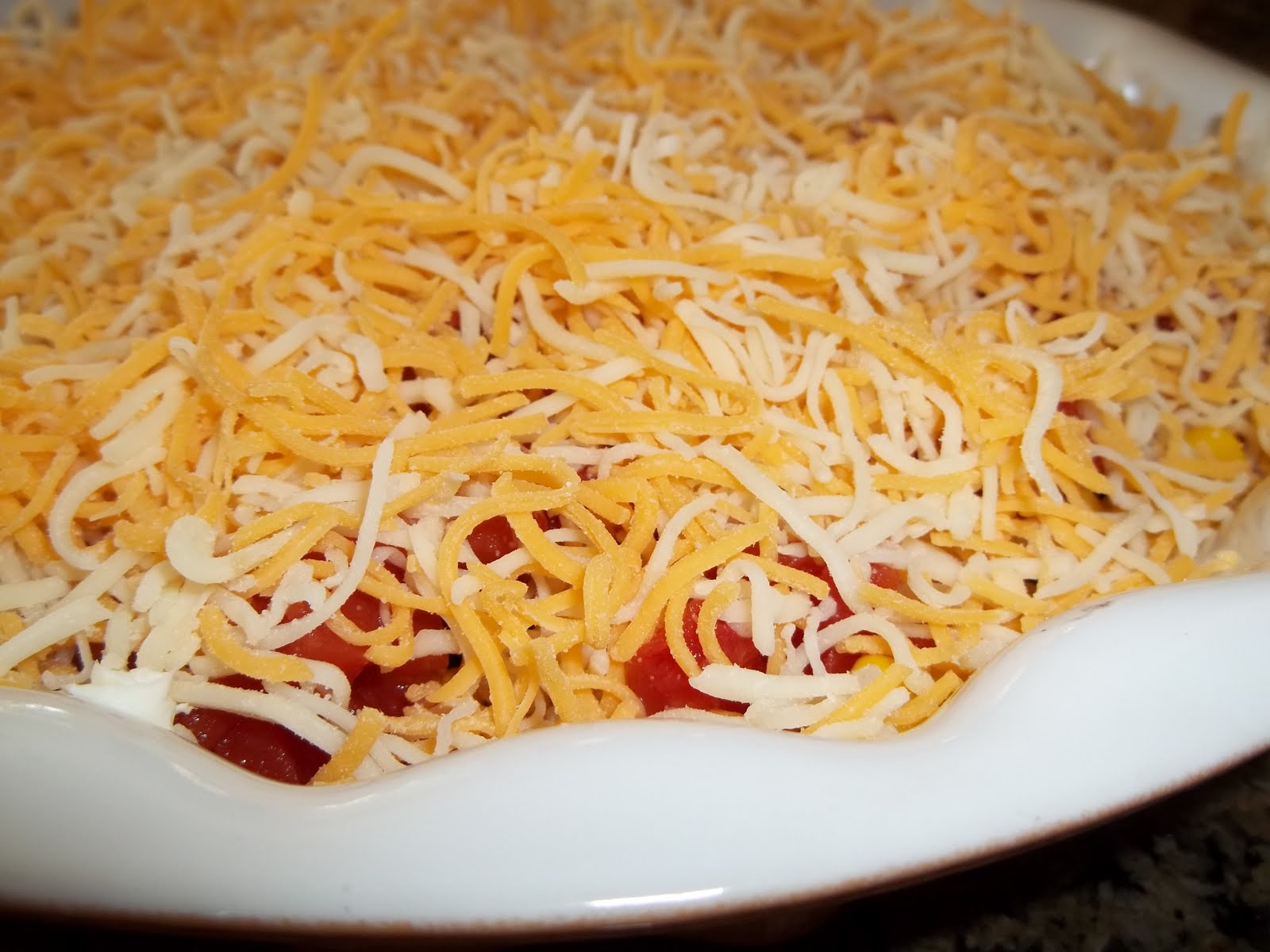 Kristi's Dishes Cheesy Black Bean and Corn Dip