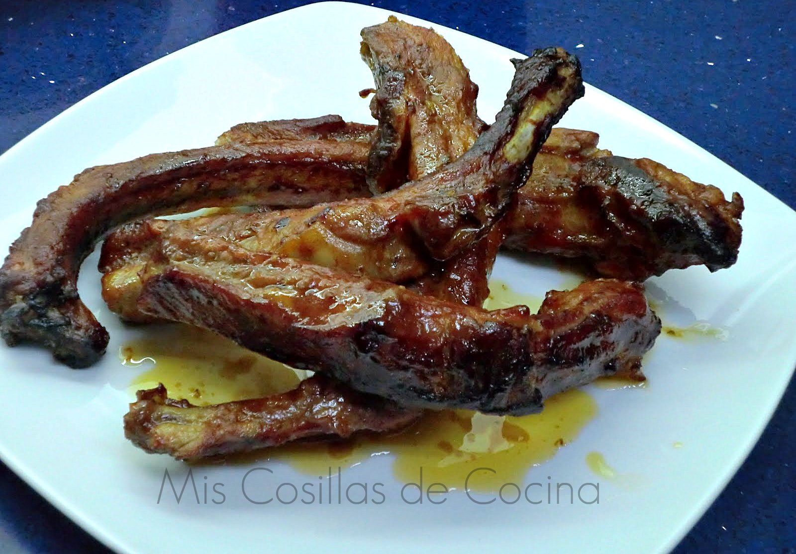 Costilla De Cerdo Al Horno Con Salsa Barbacoa