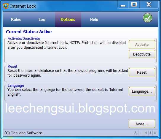 Internet lock with crack