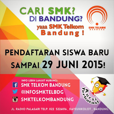 Cari SMK di Bandung? Yaa SMK Telkom Bandung! 