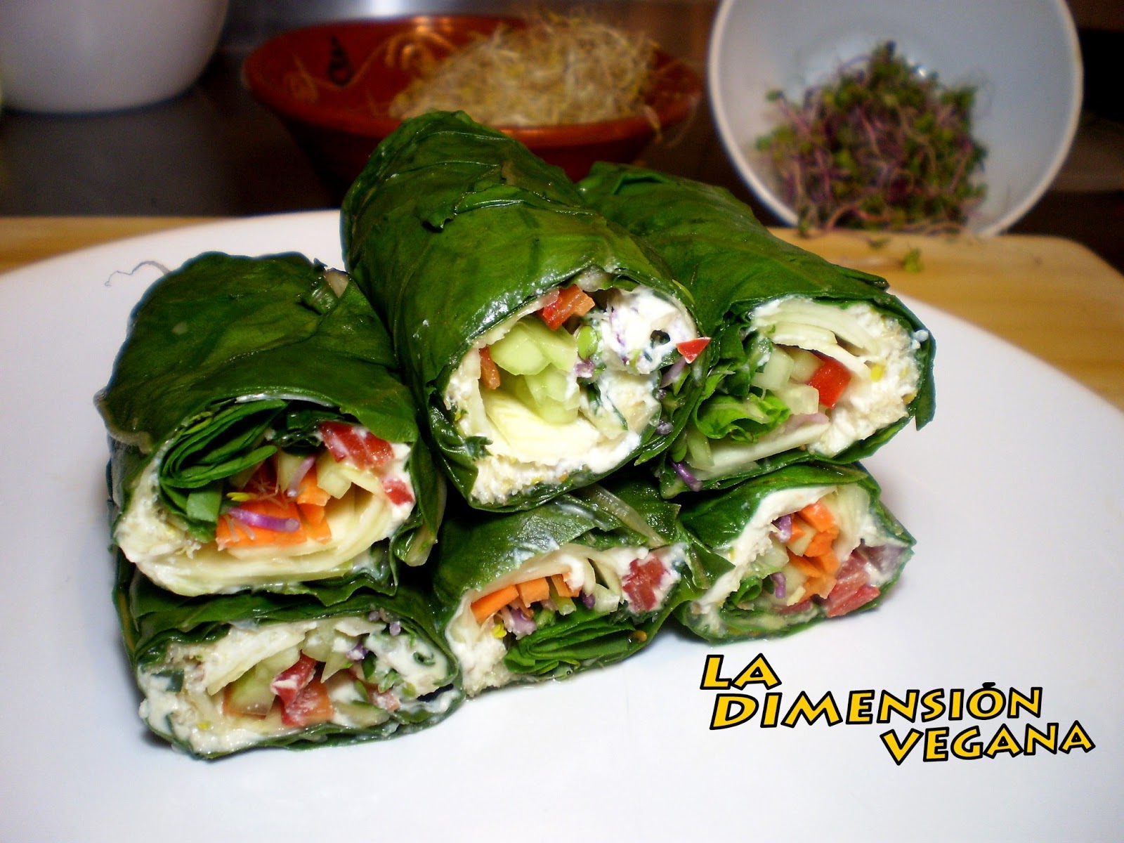 La Dimensión Vegana [Wow] Green wraps crudos y sanos