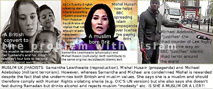 British muslim jihadists: Samantha Lewthwaite, Mishal Husain and Michael Adebolajo (who murdered Le