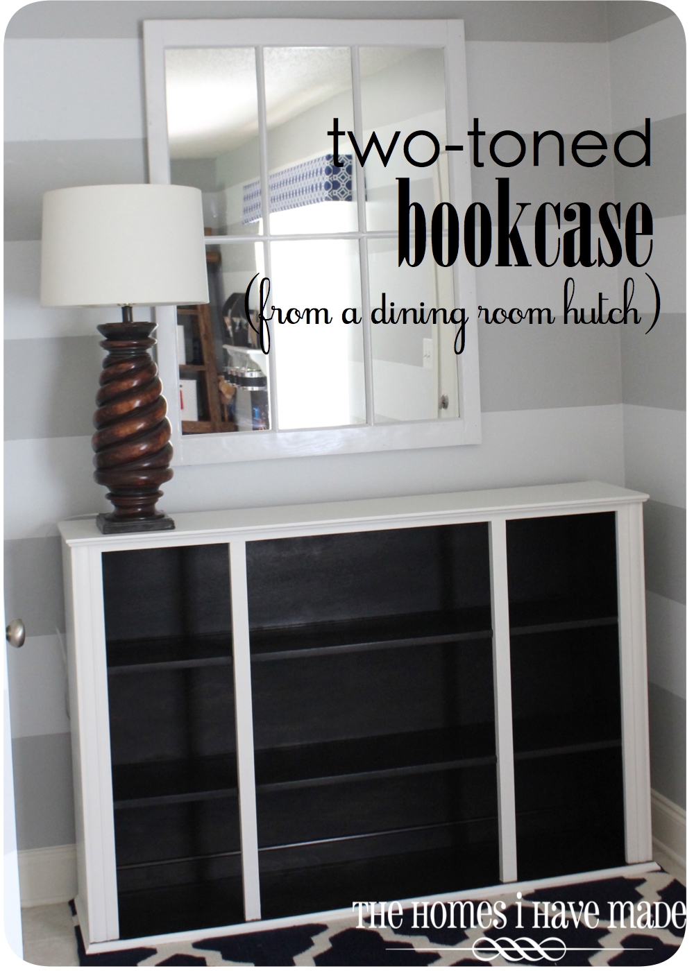 Two Toned Bookcase From A Dining Room Hutch The Homes I Have Made