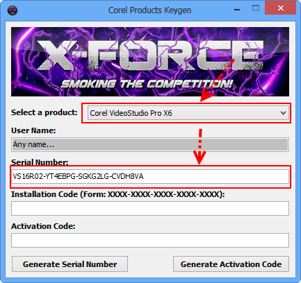 corel videostudio pro x6 keygen free download