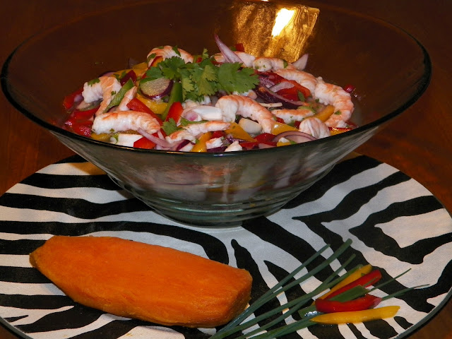 
ceviche De Langostinos.
