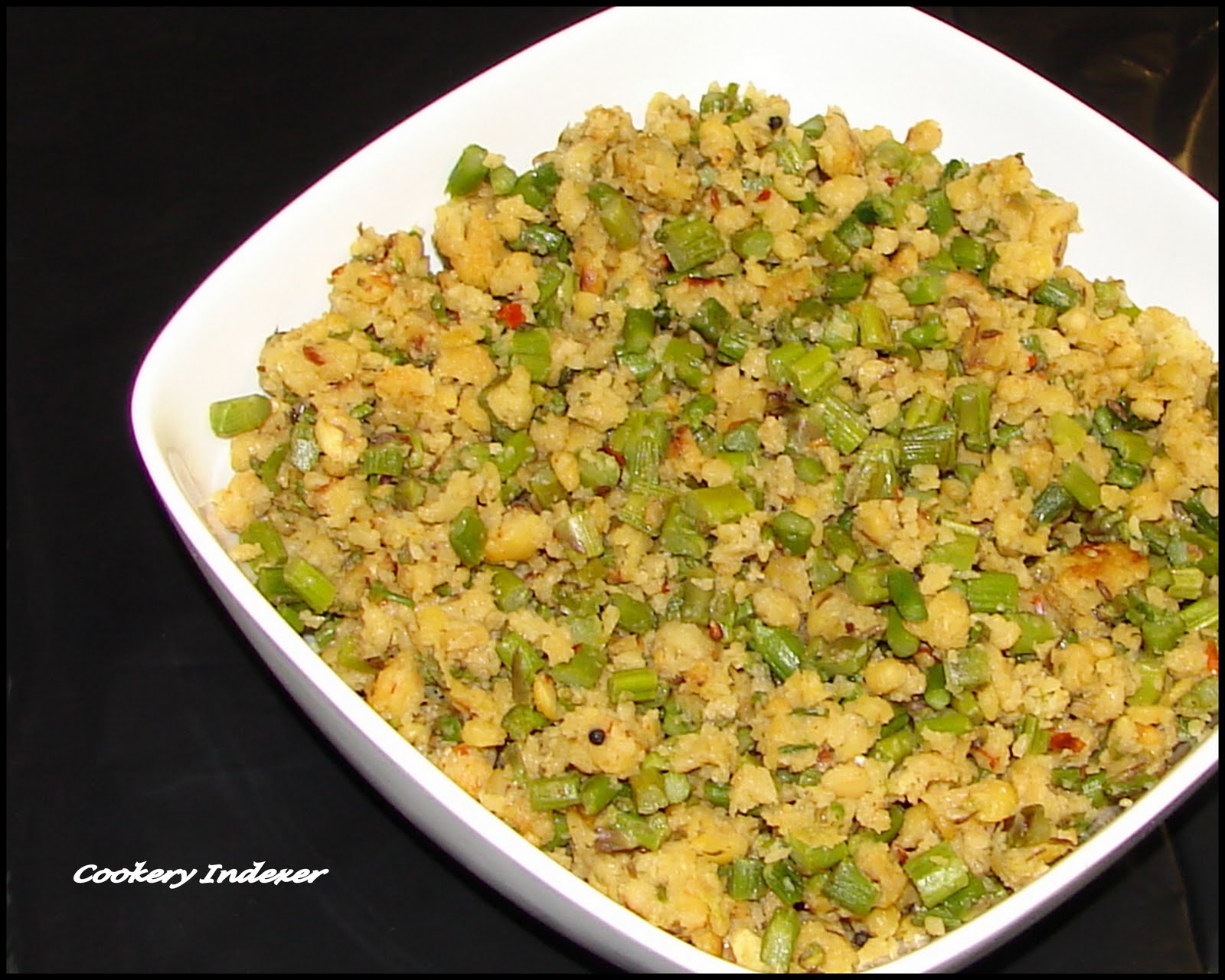 ! Regional Indian Cuisine Blogroll ! Asparagus Paruppu Usili