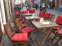 Uma esplanada na Hauptstrasse
