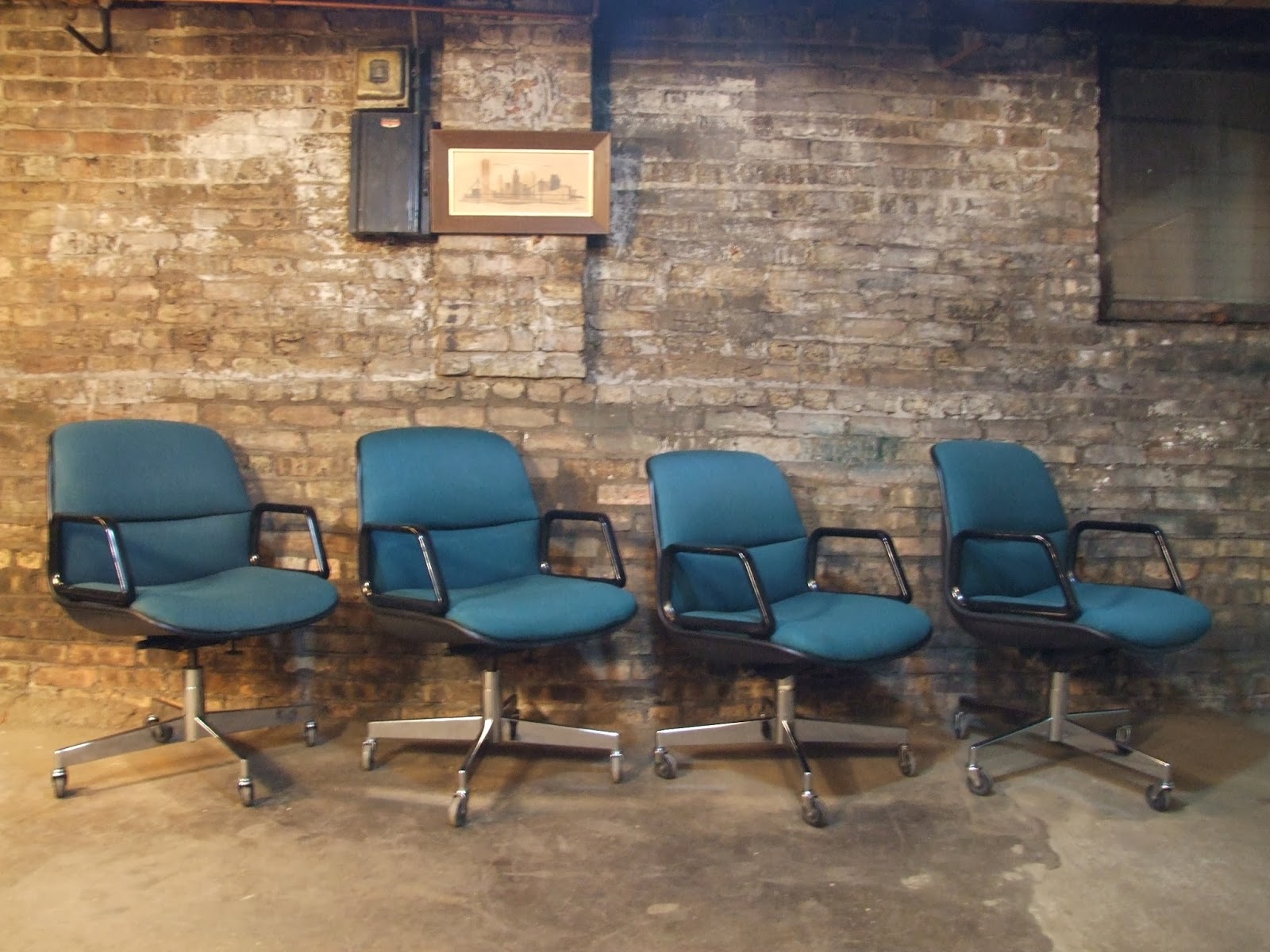 Mid Century Chicago Set of 4 AllSteel Desk Chairs