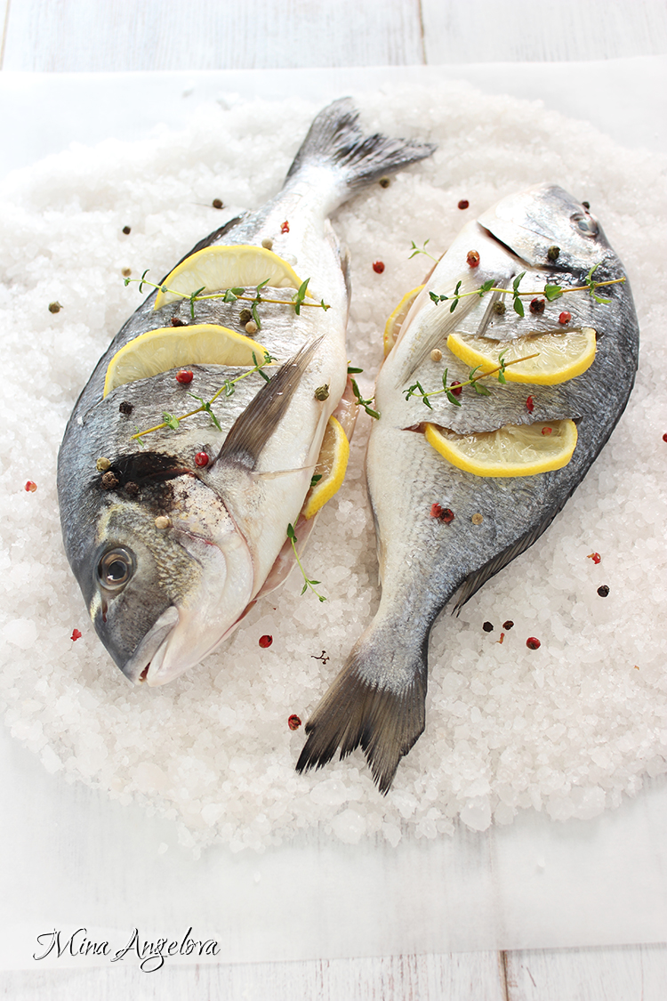 Angellove's Cooking Печена ципура върху морска сол / Gilthead Bream Baked in Sea Salt