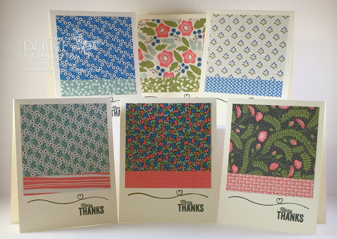 Debbie's Designs Easy Peasy Designer Paper Cards!