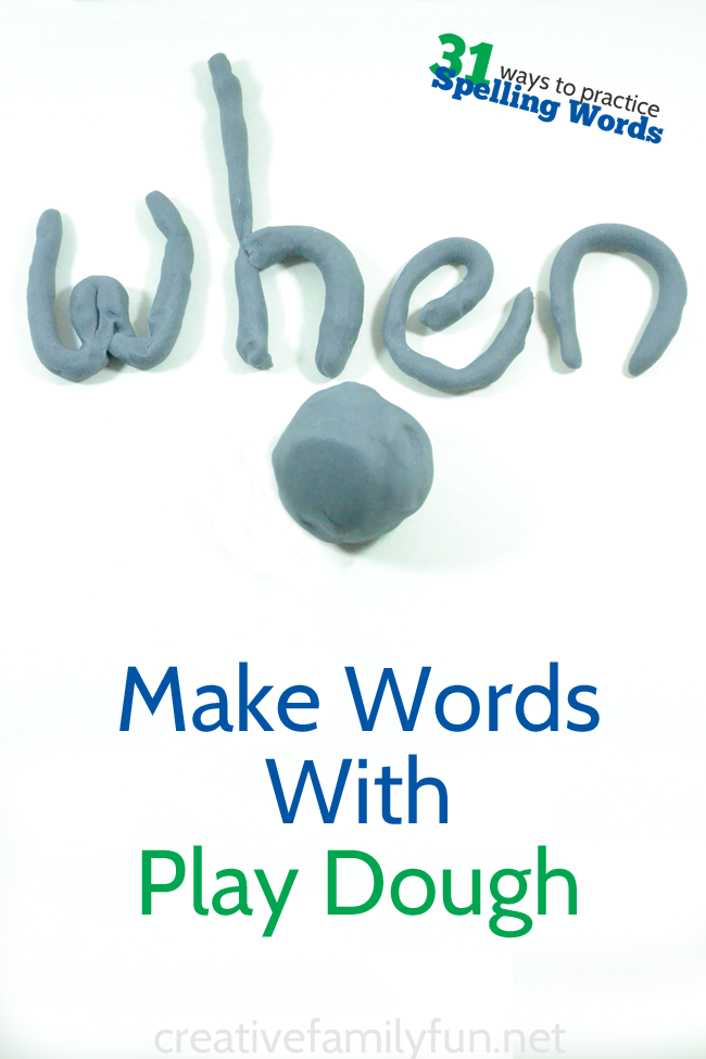 Make Words With Play Dough Creative Family Fun