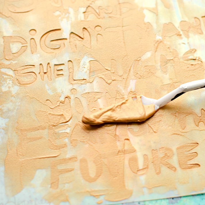 Mixed Media Tutorial: Rose Gold Glimmer Modeling Paste ...
