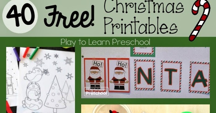 Play to Learn Preschool: Free Christmas Printables for Preschoolers