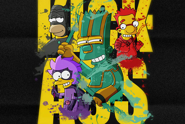 posters cinema simpsons - Kick Ass