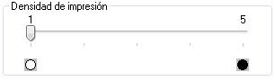 Regulador de la densidad de impresión en impresoras HP.