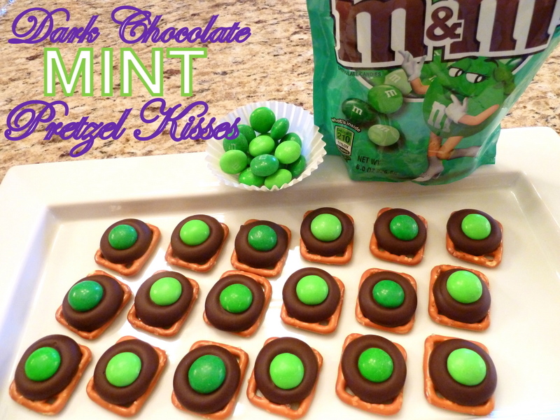 Cookin' Cowgirl: Dark Chocolate Mint Pretzel Kisses for St