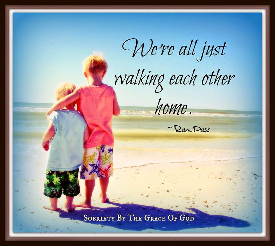 We're all just walking each other home. Ram Dass Quotes
