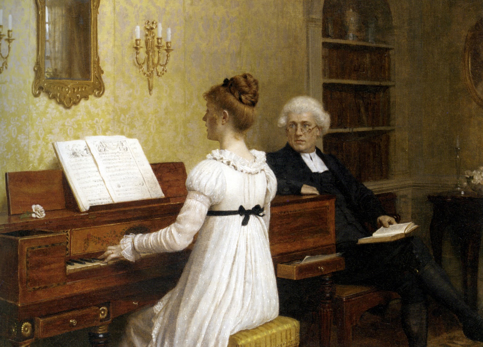 Молодая пианистка сношается с любимым парнем после музицирования