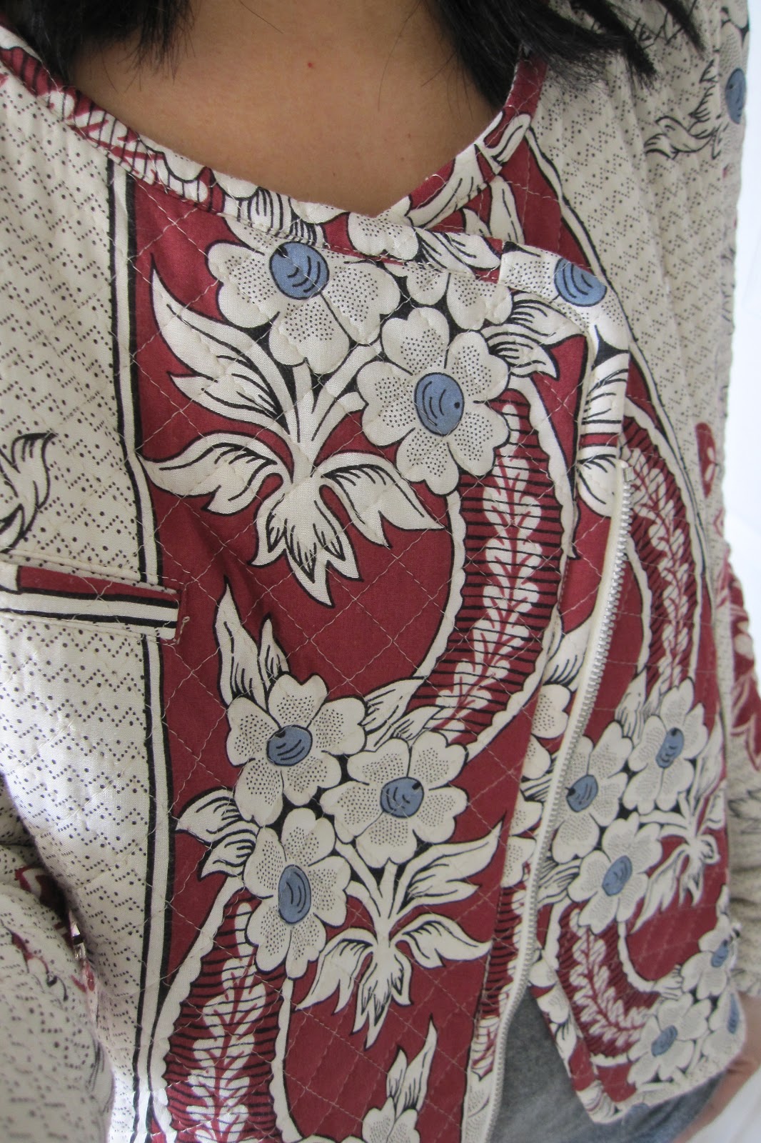 Zara Quilted Floral Biker Jacket — Susie So So