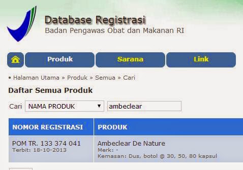 No. Registrasi BPOM