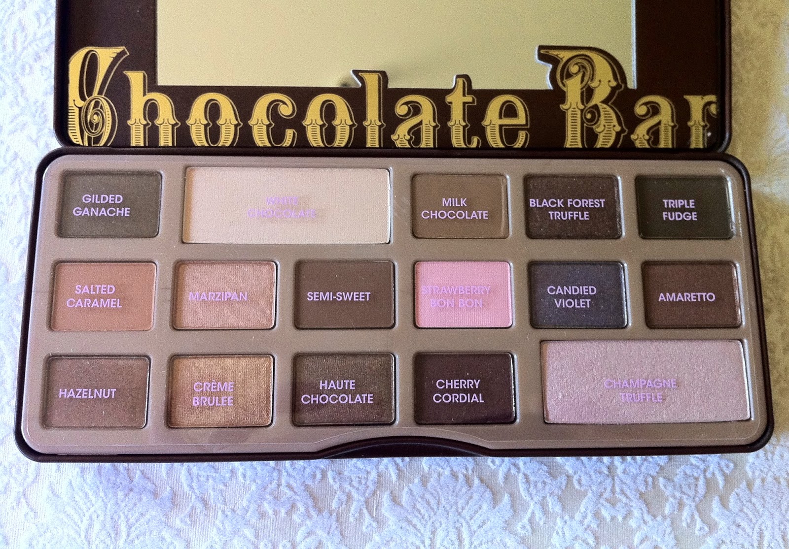 The Beauty Vine Too Faced Chocolate Bar Eyeshadow Palette Review and