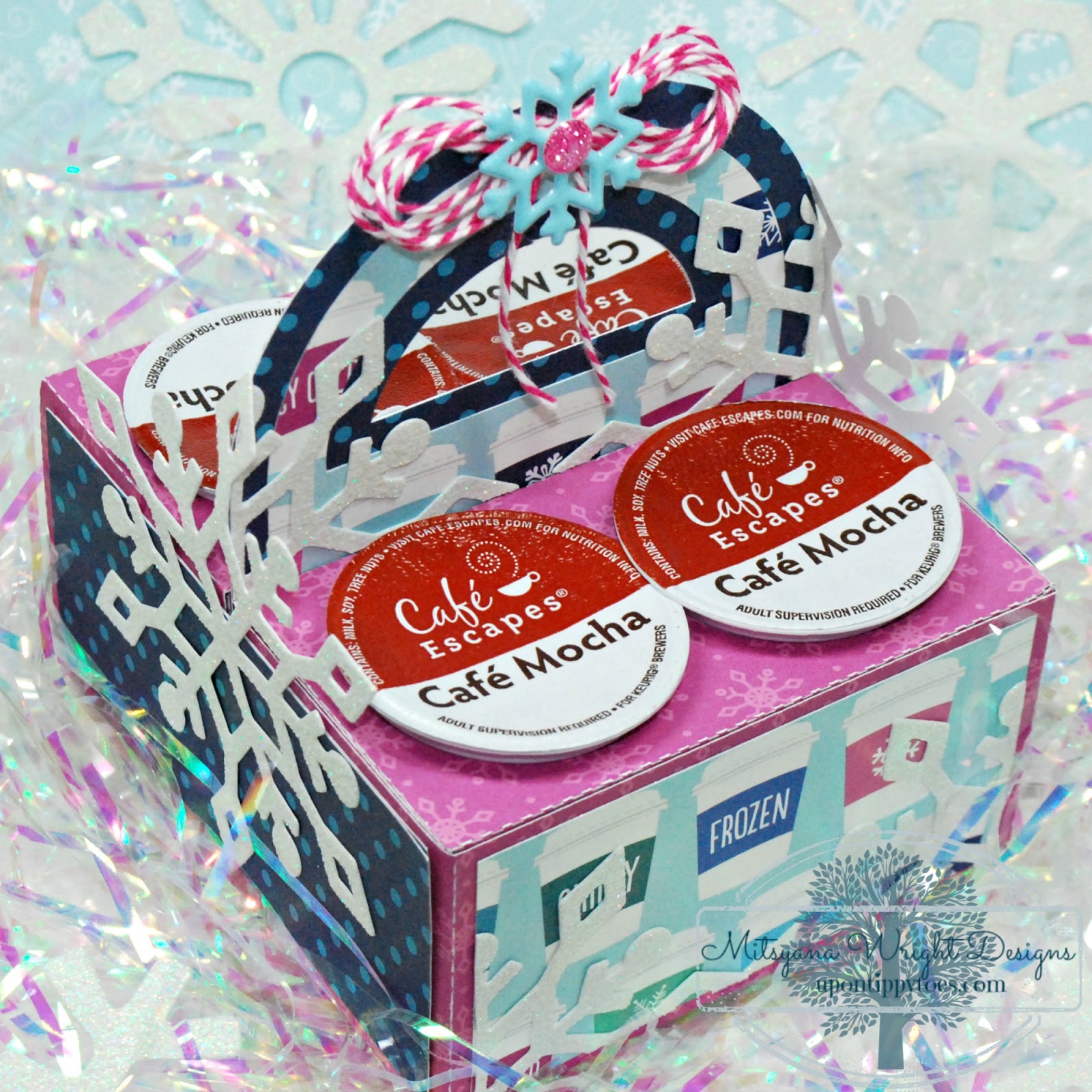 up on tippy toes kcup caddy gift box w free svg template download